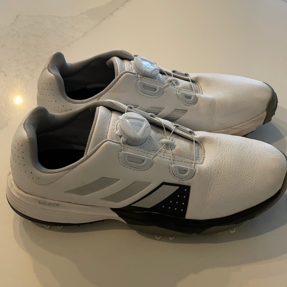 Adidas Kids 5.5 White Bounce Golf Shoe